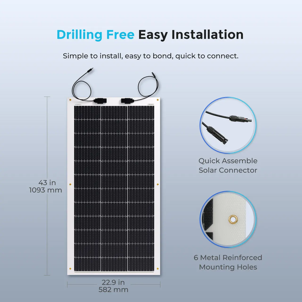100W Lightweight Flexible Solar Panel - Image 8