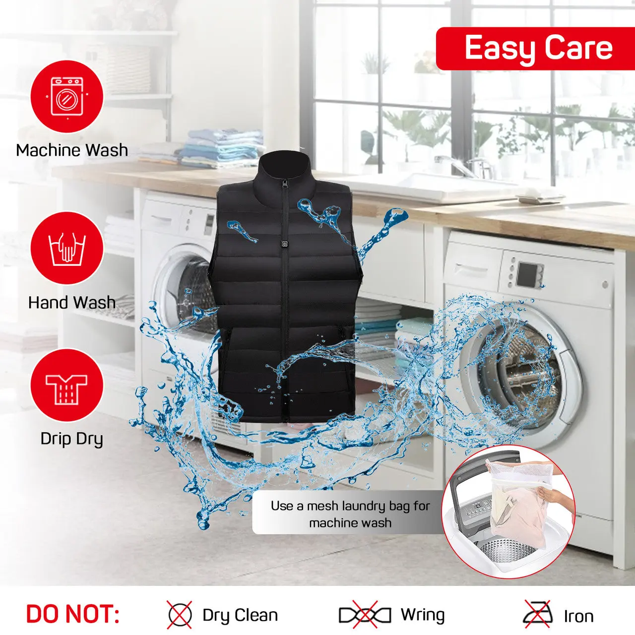 Dr.Prepare Unisex Heated Vest - 6 Heating Zones & Plus Size - Image 7