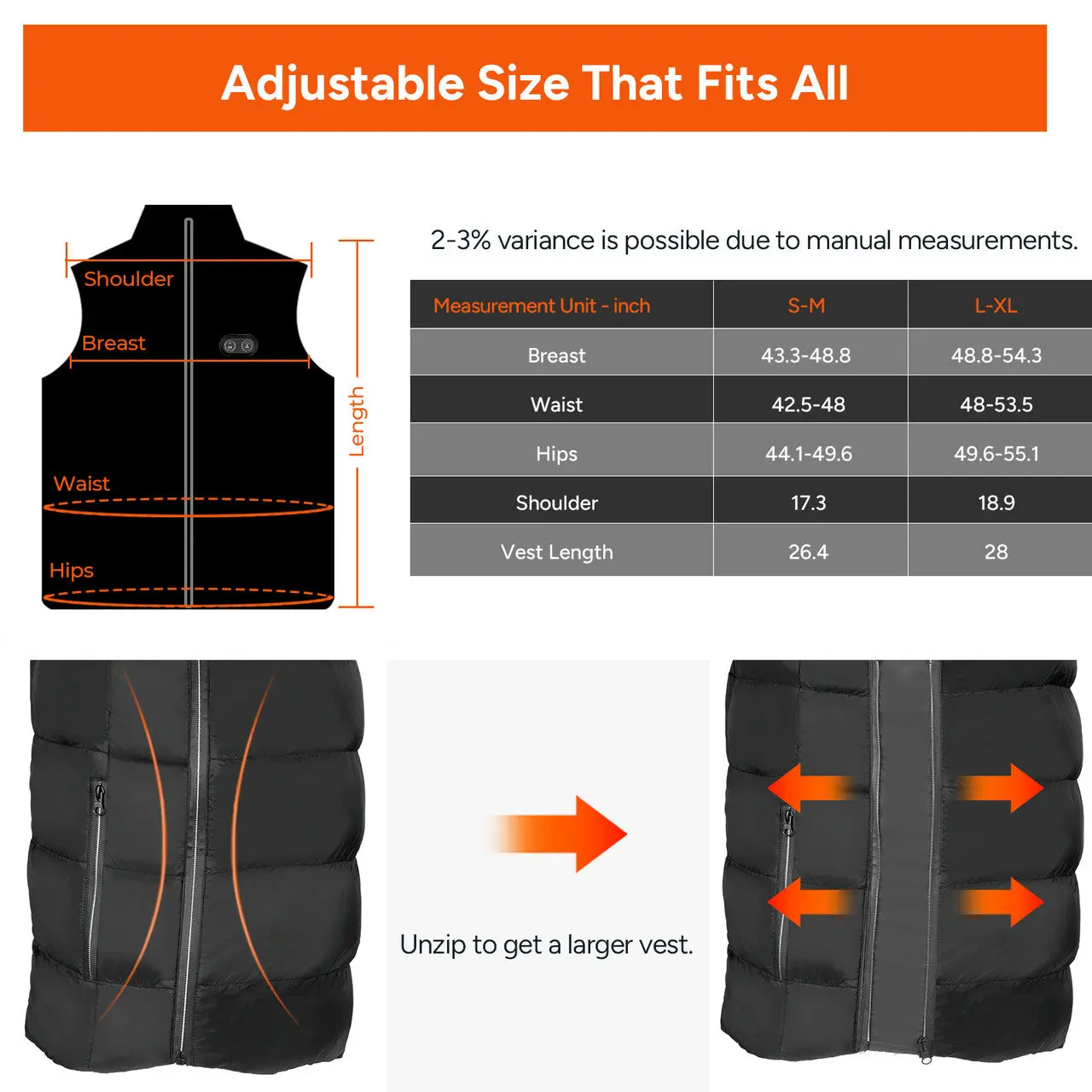 Dr.Prepare USB Electric Heated Vest - Enhanced Warmth - Image 6