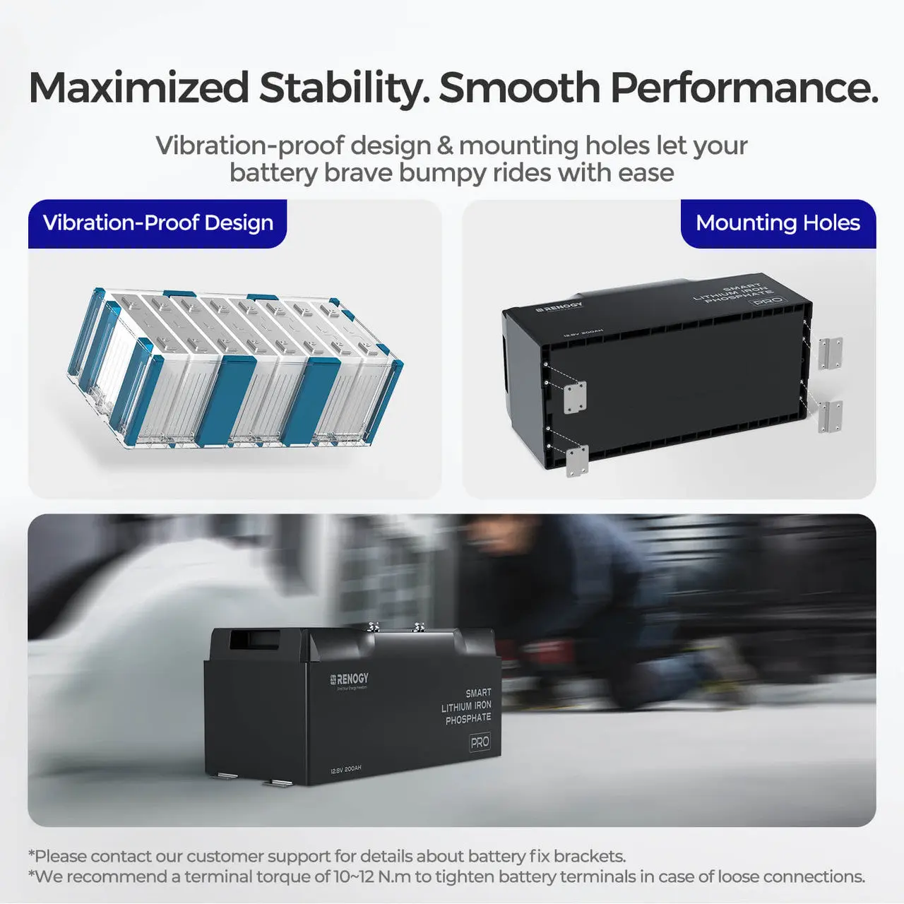 12V 100Ah/200Ah Smart LiFePO4 Battery w/ Bluetooth & Self-Heating | Pro Series - Image 9